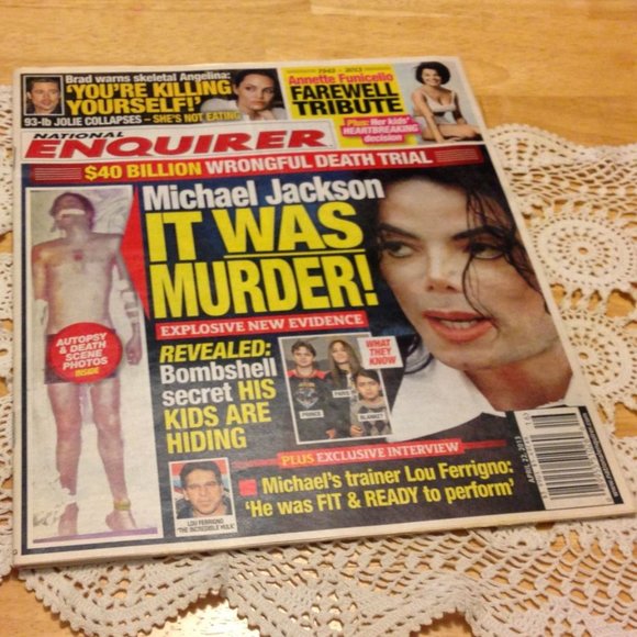 Michael Jackson death, National Enquirer 2013 edition - Picture 1 of 6